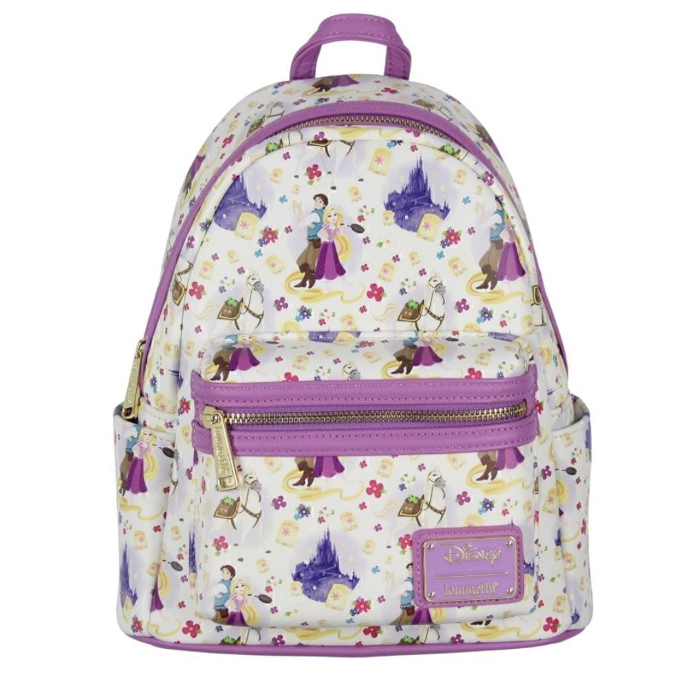 Loungefly Disney Tangled Rapunzel Flynn Ryder And Maximus All-Over Print.
